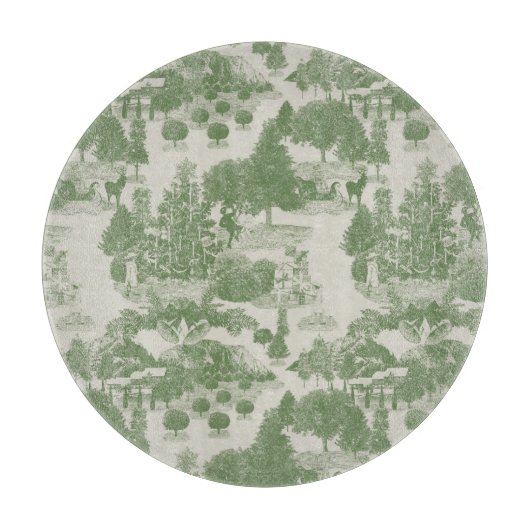 Green Cream Christmas Winter Wonderland Schneidebrett (Vorderseite)