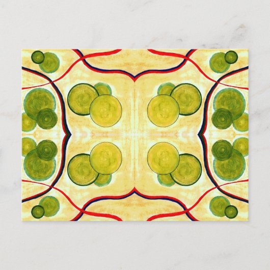 Green Cream Float Postcard Postkarte (Vorderseite)