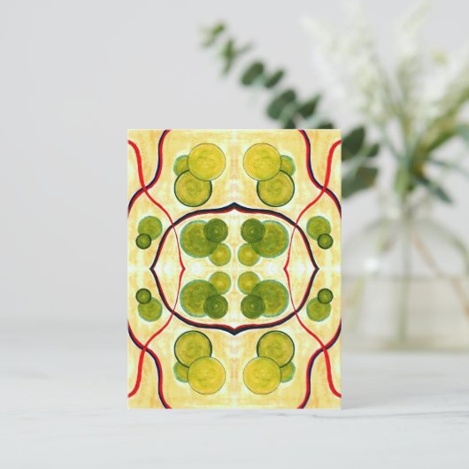 Green Cream Float Postcard Postkarte (Stehend Vorderseite)