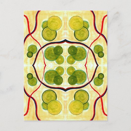 Green Cream Float Postcard Postkarte (Vorderseite)