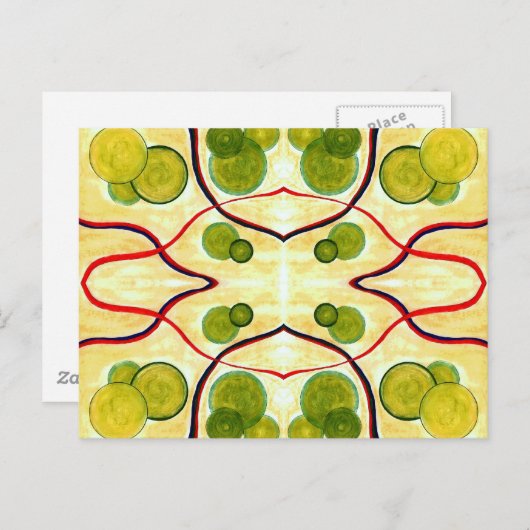 Green Cream Float Postcard Postkarte (Vorne/Hinten)