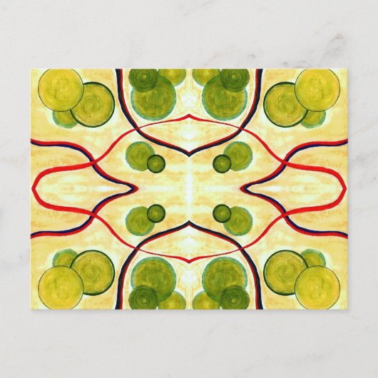 Green Cream Float Postcard Postkarte (Vorderseite)