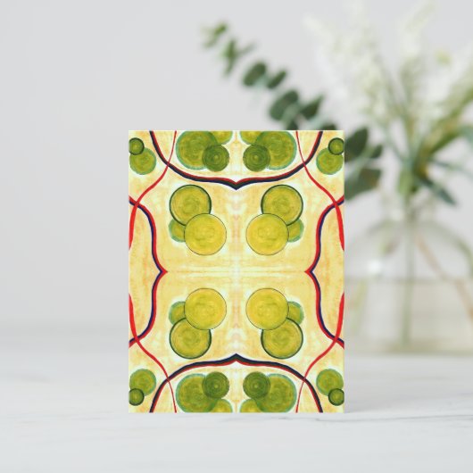 Green Cream Float Postcard Postkarte (Stehend Vorderseite)