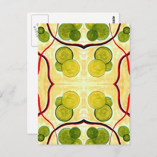 Green Cream Float Postcard Postkarte (Vorne/Hinten)