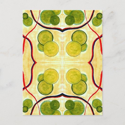 Green Cream Float Postcard Postkarte (Vorderseite)