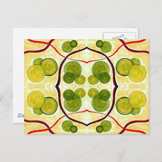 Green Cream Float Postcard Postkarte (Vorne/Hinten)