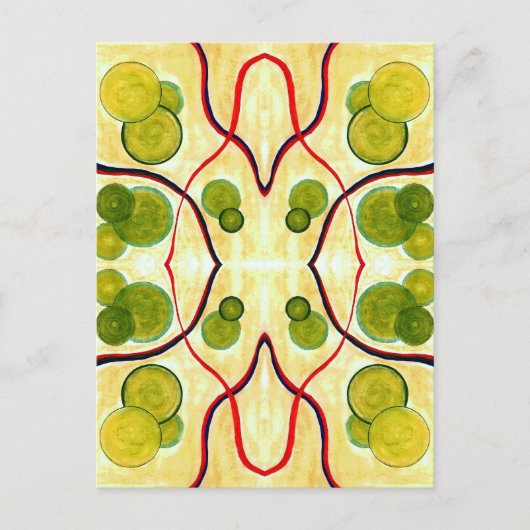 Green Cream Float Postcard Postkarte (Vorderseite)