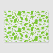 Green Creepy Crawly Critters Rats Horror Pattern Seidenpapier (Vorderseite)