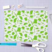 Green Creepy Crawly Critters Rats Horror Pattern Seidenpapier (Handwerk)