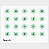 Green Creepy Eyeball Sticker (Blatt)