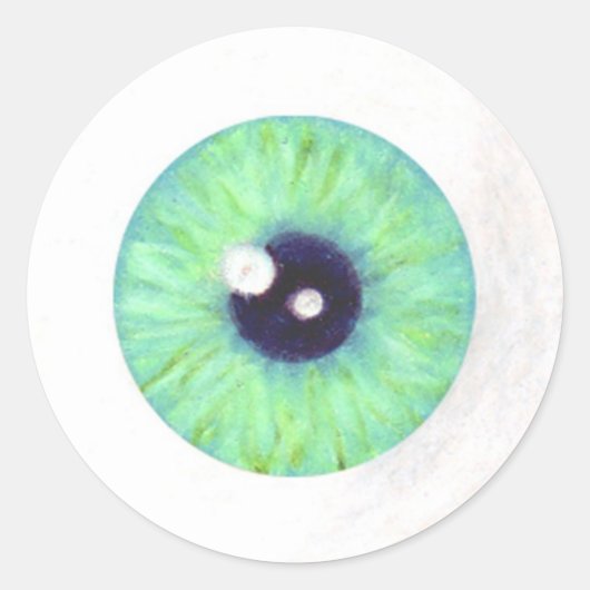 Green Creepy Eyeball Sticker (Vorderseite)