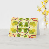 Green Creme Float Grußkarte Karte (Gelbe Blume)