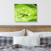 Green Cricket Camouflage Canvas Print Leinwanddruck (Insitu (Schlafzimmer))