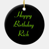 Green Cricket Camouflage Custom Birthday Keramikornament (Hinten)