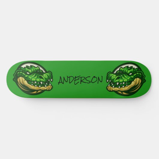 Green Croc-Thema Skateboard (Horizontal)