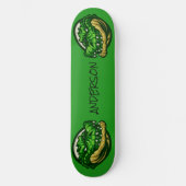 Green Croc-Thema Skateboard (Vorderseite)