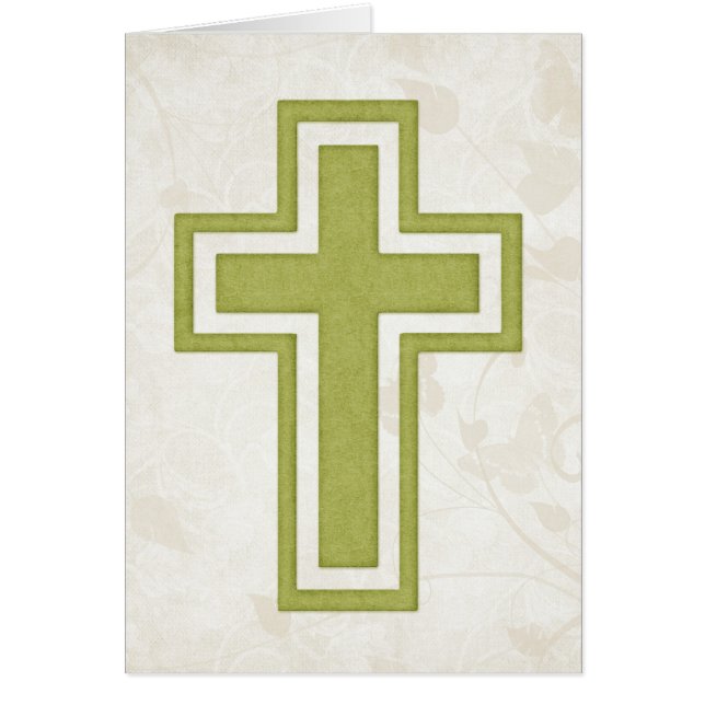 Green Cross 3 Christliche Grußkarte (Vorne)
