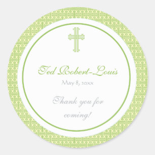 Green Cross Address Label/Bevorzugungs-Aufkleber Runder Aufkleber