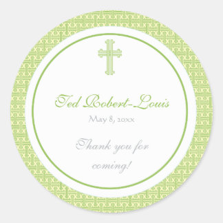 Green Cross Address Label/Bevorzugungs-Aufkleber Runder Aufkleber