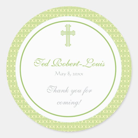 Green Cross Address Label/Bevorzugungs-Aufkleber Runder Aufkleber (Vorderseite)