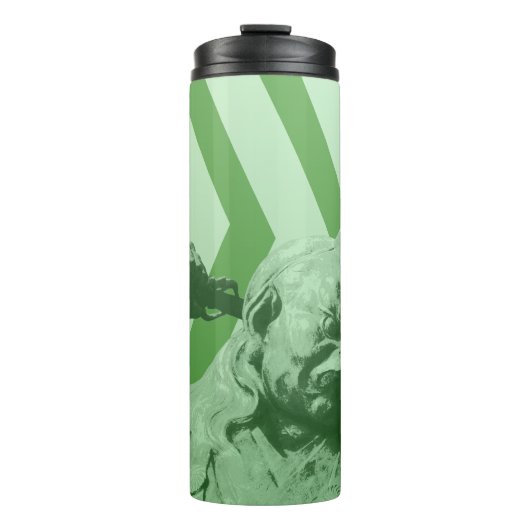 Green Crow Tengu | Japanisch Yokai Thermosbecher (Vorderseite)