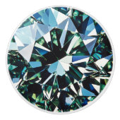 Green Crystal Diamond Muster Keramikknauf (Vorderseite)