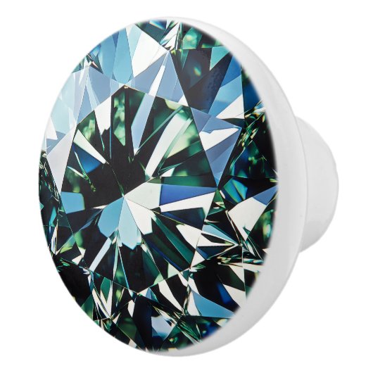 Green Crystal Diamond Muster Keramikknauf (Rechts)
