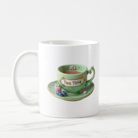 Green Cup, Himbeere und Blaubeere Kaffeetasse (Links)