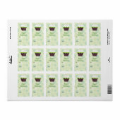 Green Cupcake Gift Label Adressaufkleber (Vorne)
