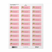 Green Cupcake on Pink Return Address Label (Vorne)