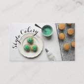 Green Cupcakes Cakery Business Card Visitenkarte (Vorderseite)