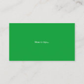 Green Curve Lines Business Card Visitenkarte (Rückseite)