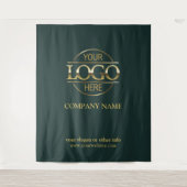 Green Custom Business Logo Trade Show Backdrop Wandteppich (Vorderseite)