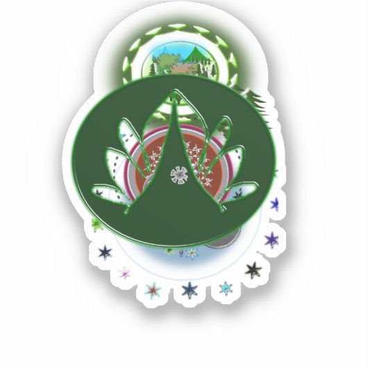 Green Custom Cut Vinyl Sticker (Vorderseite)