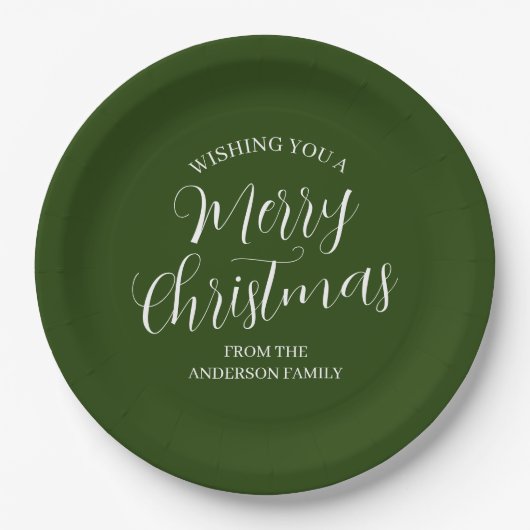 Green Custom Mercury Christmas Paper Teller (Vorderseite)