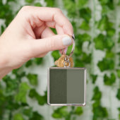 Green Custom Schlüsselanhänger mit zwei Tonen Moos (Hand)