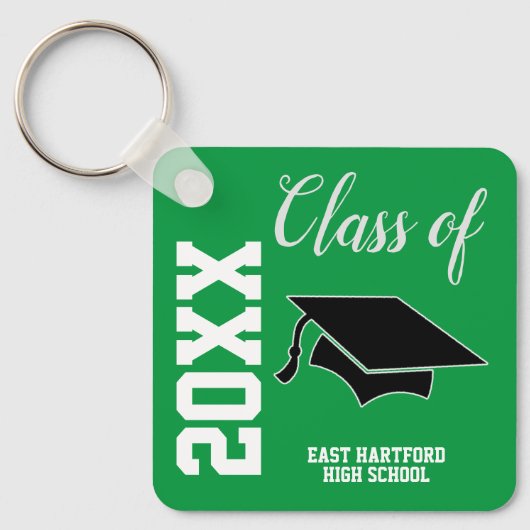 Green Custom Senior Class 2023 Bevorzugter Schlüss Schlüsselanhänger (Vorderseite)