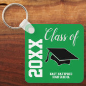 Green Custom Senior Class 2023 Bevorzugter Schlüss Schlüsselanhänger (Vorderseite)