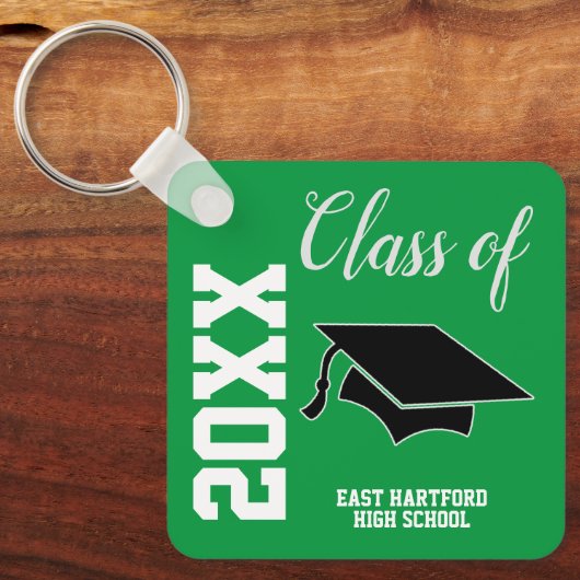 Green Custom Senior Class 2023 Bevorzugter Schlüss Schlüsselanhänger (Vorderseite)