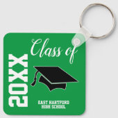 Green Custom Senior Class 2023 Bevorzugter Schlüss Schlüsselanhänger (Rückseite)