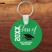 Green Custom Senior Class 2023 Bevorzugter Schlüss Schlüsselanhänger (Vorderseite)
