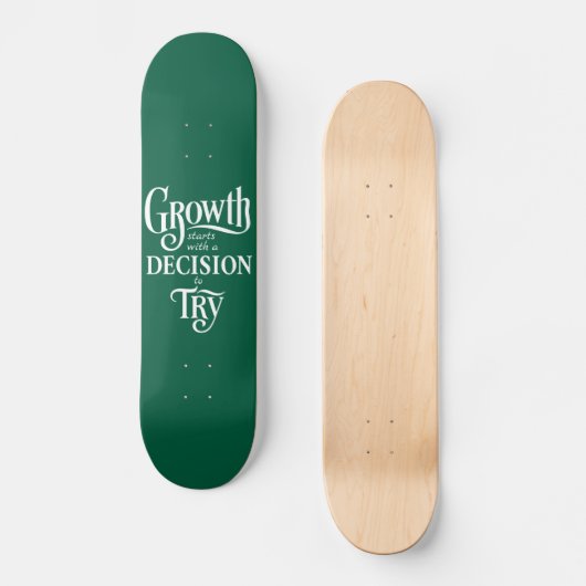 Green Custom Skateboard - Wachstum beginnt (Vorderseite)
