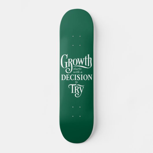 Green Custom Skateboard - Wachstum beginnt (Vorderseite)