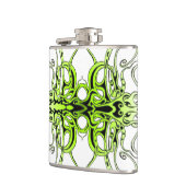Green Custom Tribal Tattoo Design Flachmann (Links)