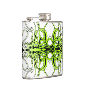 Green Custom Tribal Tattoo Design Flachmann (Rechts)