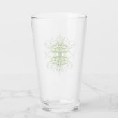 Green Custom Tribal Tattoo Design Glas (Rückseite)