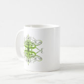 Green Custom Tribal Tattoo Design Kaffeetasse (Vorderseite Links)