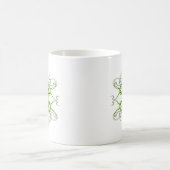 Green Custom Tribal Tattoo Design Kaffeetasse (Mittel)