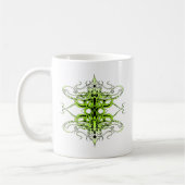 Green Custom Tribal Tattoo Design Kaffeetasse (Links)