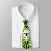 Green Custom Tribal Tattoo Design Krawatte (Gebunden)